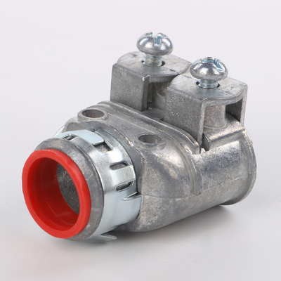 จีน เครื่องจับสาย AC แบบยืดหยุ่น IN 3/8&quot; Snap-In Double Duplex Connector Zinc Die Casting 1/2&quot; Throat สําหรับกล่องออก ผู้ผลิต
