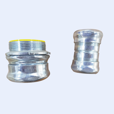 จีน 3 4 &quot;ขั้วต่อการบีบอัด Emt Ul รายการ Electro Galvanized พร้อมเหล็ก Locknut ผู้ผลิต