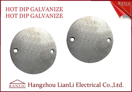 ประเทศจีน 0.5mm ถึง 1.2mm Steel Round Conduit Junction Box Cover Pre - Galvanized 65mm Diameter ผู้ผลิต