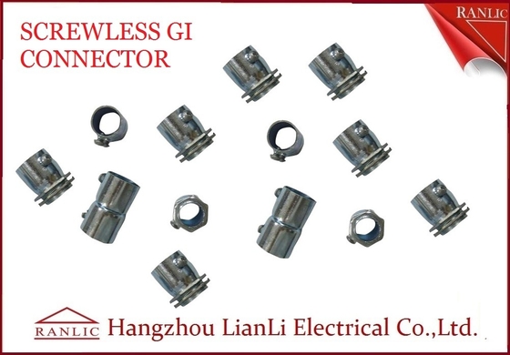 ประเทศจีน 20mm 25mm Steel GI Conduit Screwless Connector สังกะสีด้วยไฟฟ้า BS4568 ผู้ผลิต