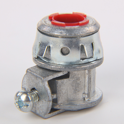 เครื่องจับสาย AC แบบยืดหยุ่น IN 3/8&quot; Snap-In Double Duplex Connector Zinc Die Casting 1/2&quot; Throat สําหรับกล่องออก ผู้ผลิต