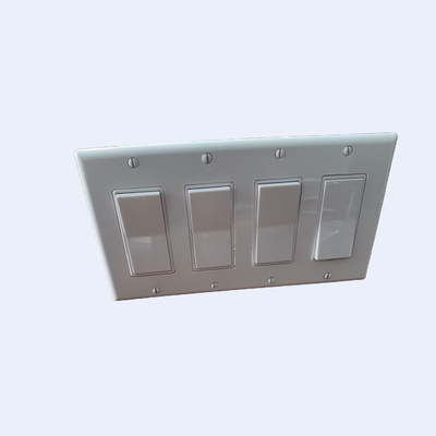 RUFFIN Four Gang Wall Light Switch แหวนฉาบปูนก่อนการผลิต ผู้ผลิต