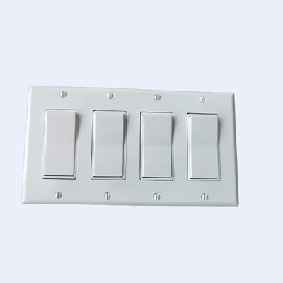 RUFFIN Four Gang Wall Light Switch แหวนฉาบปูนก่อนการผลิต ผู้ผลิต