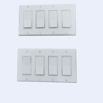 RUFFIN Four Gang Wall Light Switch แหวนฉาบปูนก่อนการผลิต ผู้ผลิต