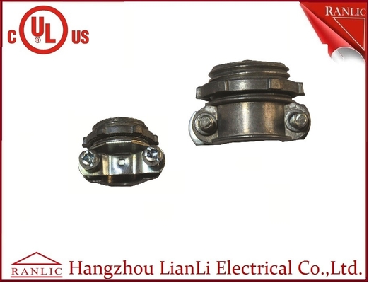3/8 &quot;สังกะสีหล่อตัวเชื่อมต่อ Romex พร้อมสกรูล็อคน็อต UL Listed RL420-38 ผู้ผลิต