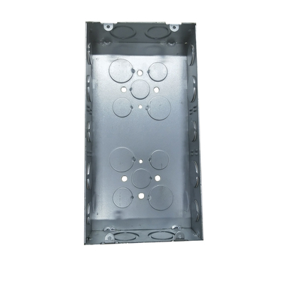 4 Gang Mansory Steel Conduit Box 1.60mmความหนาสังกะสีชุบ 1/2&quot; 3/4&quot; ผู้ผลิต