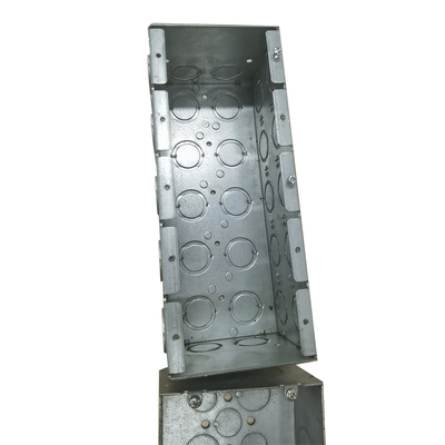 4 Gang Mansory Steel Conduit Box 1.60mmความหนาสังกะสีชุบ 1/2&quot; 3/4&quot; ผู้ผลิต