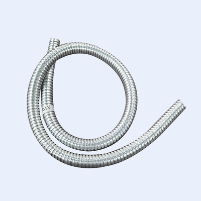 IP6 Anti Fire Steel ท่ออ่อนแบบยืดหยุ่น 0.30 มม. หนา 1/2&quot; 4&quot; Light Duty Silver ผู้ผลิต