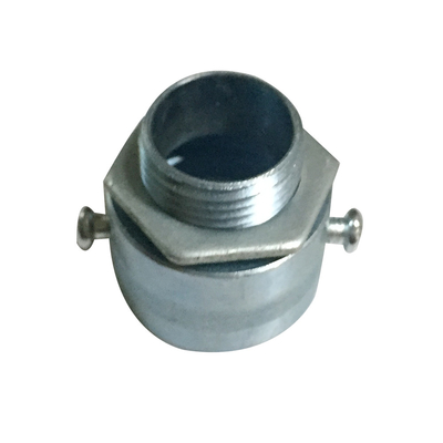 อะแดปเตอร์อลูมิเนียมยืดหยุ่น 25 มม. ชุบสังกะสีด้วยไฟฟ้าพร้อมสกรู 2 M4 เหล็ก Locknut ผู้ผลิต