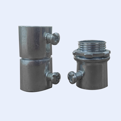 UL Listed 3 นิ้ว 4 นิ้ว Emt Coupling Electro Galvanized มาพร้อมกับ Locknut เหล็ก ผู้ผลิต