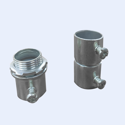 UL Listed 3 นิ้ว 4 นิ้ว Emt Coupling Electro Galvanized มาพร้อมกับ Locknut เหล็ก ผู้ผลิต