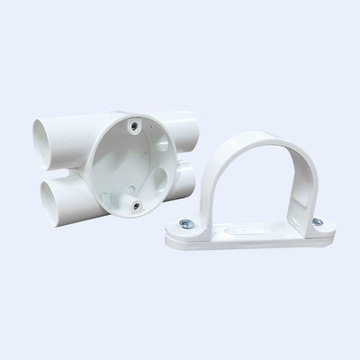 กล่องแยก UPVC ทางเดียวถึงสี่ทาง 20 มม. 50 มม. สีดำสีขาววัสดุควันต่ำ ผู้ผลิต