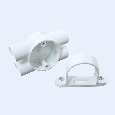 กล่องแยก UPVC ทางเดียวถึงสี่ทาง 20 มม. 50 มม. สีดำสีขาววัสดุควันต่ำ ผู้ผลิต