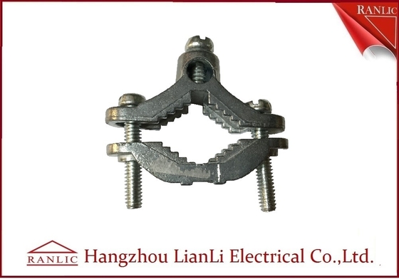 สังกะสี Bare Wre Gound Clamps พร้อมสายรัดทองเหลืองอุปกรณ์เสริมสายไฟ ผู้ผลิต
