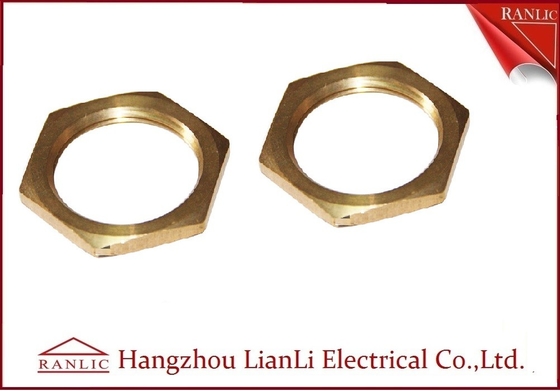 ทองเหลือง 20 มม. 25 มม. หกเหลี่ยม Locknut สีตัวเอง CNC เครื่องประมวลผลหญิง Thread ผู้ผลิต