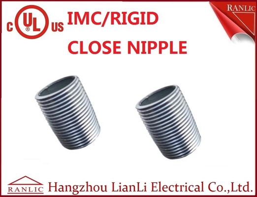 1/2 นิ้วถึง 4 นิ้ว Rigid Conduit Close Nipple All Thread Electro Galvanized ผู้ผลิต